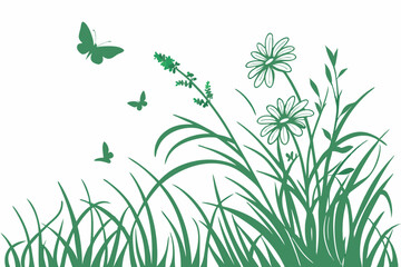Fototapeta premium green grass vector