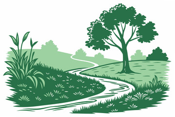 Obraz premium landscape with trees