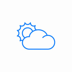 partly cloudy icon sign vector