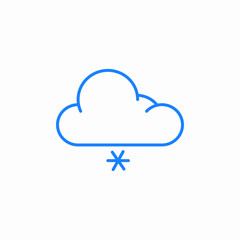 partly snow icon sign vector