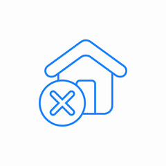 remove house icon sign vector