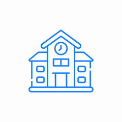 school building icon sign vector