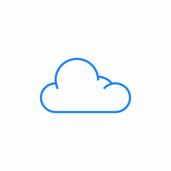 single cloud icon sign vector