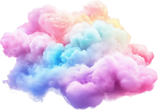 Rainbow Cloud of Colorful Smoke