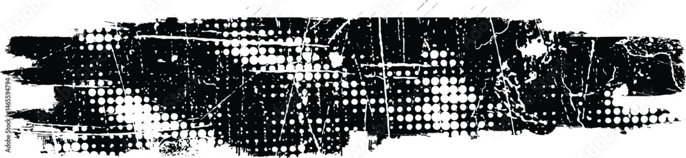Fototapete Grunge textured banner with rough edges. Speckled texture. Overlay grunge texture . Simply place texture over any object to create grunge effect . Banner with scratched surface for your design. 