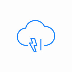 stormy cloud two icon sign vector