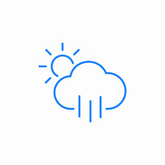 sunny cloud three icon sign vector