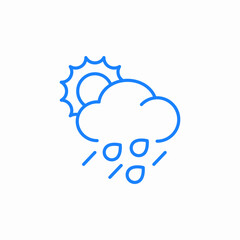 sunny rain icon sign vector