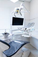 Modern Dental Treatment Room with Advanced Equipment and Technology Designed to Enhance Patient Comfort and Ensure Efficient Dental Procedures and Treatments in a Clean Environment