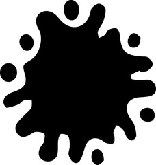 Fototapeta premium Ink splash with a starburst shape, emanating in multiple directions with uneven edges.