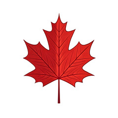 Obraz premium Flat Vector of the Canadian Flag on White Background