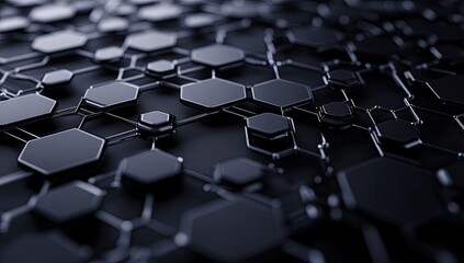 Obraz premium Abstract hexagonal grid network