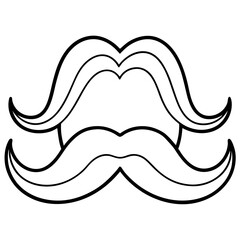 mustache and hat