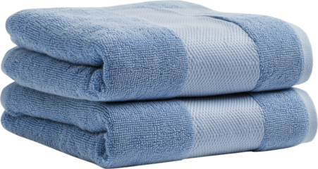 Stacked Blue Terry Towels