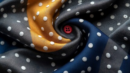 Fototapeta premium Close-up view of a patterned fabric with a swirling texture.