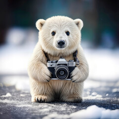 oso polar, camara, fotografía, fotógrafo, perro, blanco, animal, ositos, mascota, cachorro, aislada, fríamente, canino, cuca 