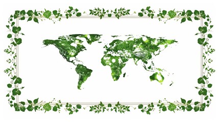 Fototapeta premium Global Running Day wallpaper with traditional border