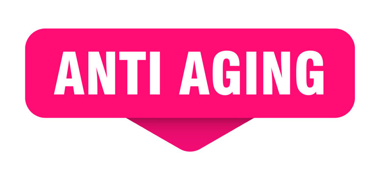 anti aging sticker. anti aging sign on transparent background