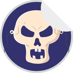 Isolated skull icon halloween illustration