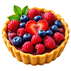 Delicious Berry Tart with Raspberries Strawberries and BlueberriesA Sweet Dessert Treat