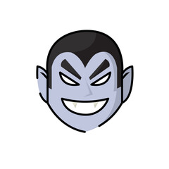 Isolated drac icon halloween illustration
