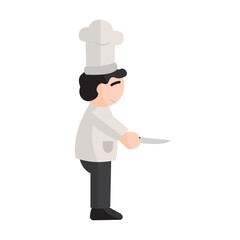 Isolated chef professions cartoon illustration