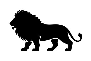 Lion silhouette vector illustration animal design