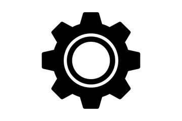 Gear cogwheel mechanism engineering black and white