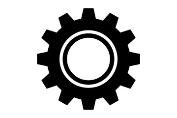 Gear cogwheel mechanism machine part engineering icon