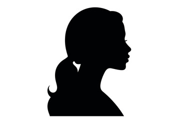 Woman silhouette profile portrait head and shoulder © Apon