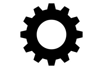 Isolated gear cogwheel mechanism vector illustration