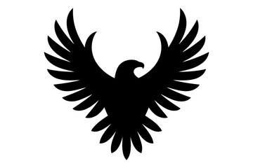 Obraz premium Eagle silhouette vector soaring bird illustration