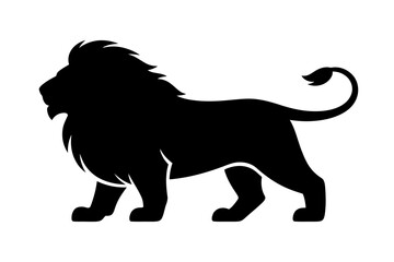Lion silhouette vector image animal king of beasts