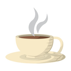 Isolated cup coffee shop illustration