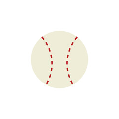 Baseball ball simple icon. Vector