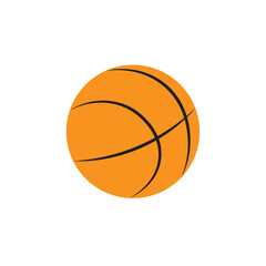 Fototapeta premium Basketball ball icon flat. Vector