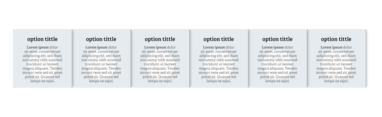 Very simply infographic design with 6 options or steps. Infographics for business concept.