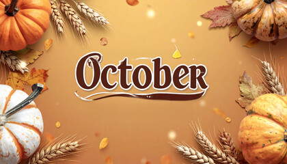 Seasonal and Event Header - Month of October - Octoberfest and Halloween - Pumpkins and Goblins
