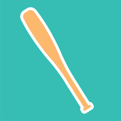 Baseball bat flat design. Vector