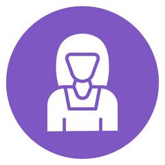 Bold Glyph Maid Circle Icon