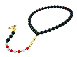 Obraz premium Praying beads on transparent background. 3D illustration