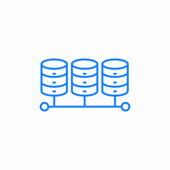 database network connection icon sign vector