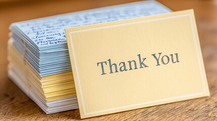 Colorful Thank You Cards and Handmade Notes on a Desk Filled With Appreciation and Creativity