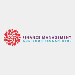 finance business management logo design vector