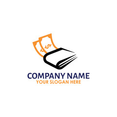 banking trading finance wallet logo design vector