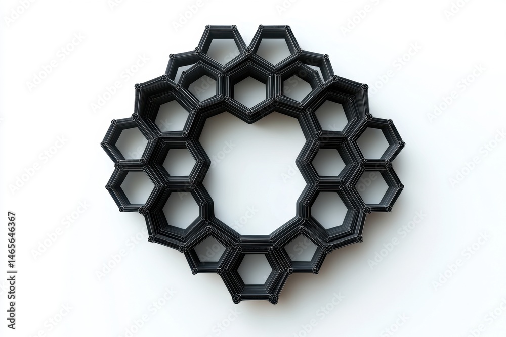 Aufkleber Intricate 3D print pattern created with precision showcasing a mesmerizing spiral design with complex geometric shapes and interlocking loops