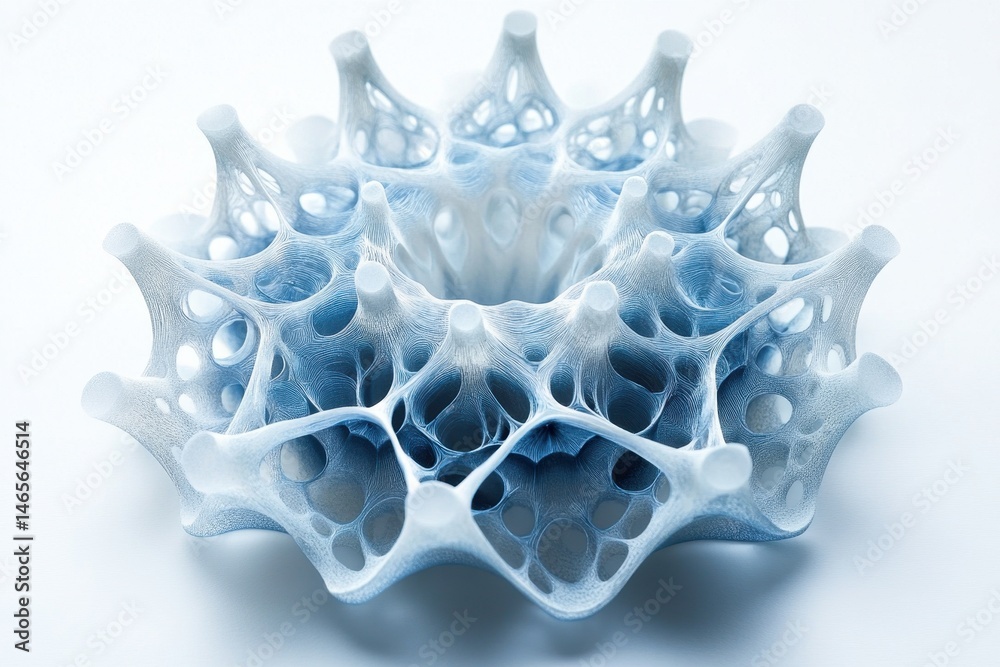 Aufkleber Intricate 3D print pattern created with precision showcasing a mesmerizing spiral design with complex geometric shapes and interlocking loops
