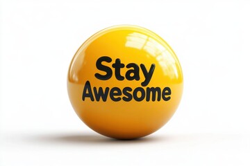 Bright yellow smiley face with a motivational message promoting positivity and confidence, ideal for decoration in various settings or as a gift to inspire others