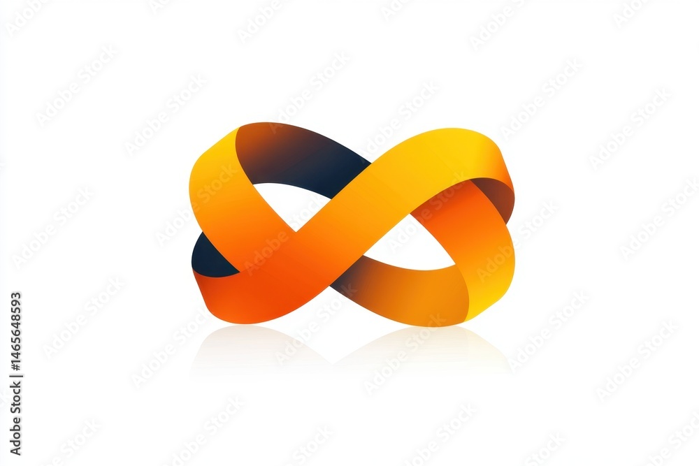 Poster Modern abstract design featuring flowing shapes in orange and black, symbolizing energy and motion in a creative artwork context