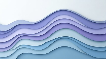 Fototapeta premium Abstract design with layered, wavy, pastel shades.